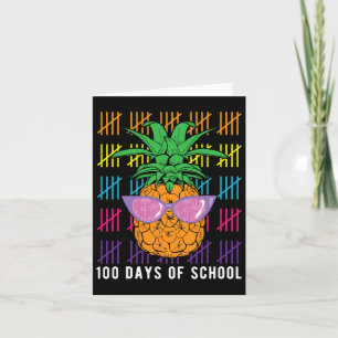 Pret-Pineapple 100 Dagen School Leraar En Student Kaart