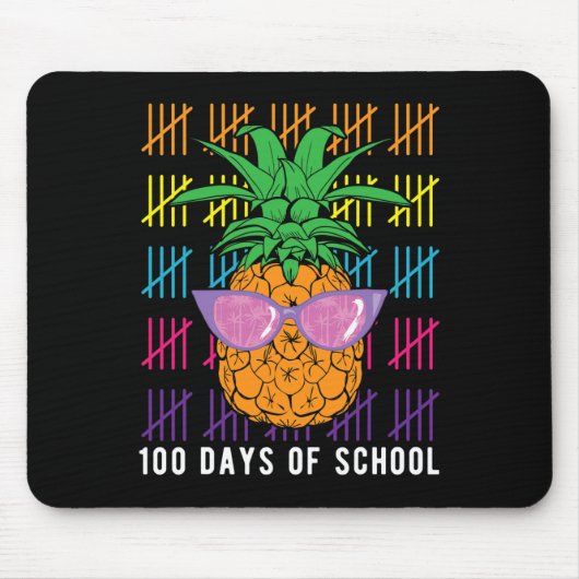 Pret-Pineapple 100 Dagen School Leraar En Student Muismat (Voorkant)