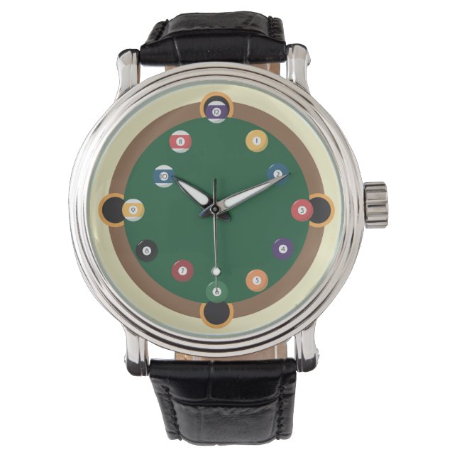 Pret Pooltafel Horloge (Voorkant)