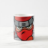 Pret rood ninja-ontwerp koffiemok (Center)