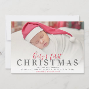 pret script 1st kerstmis baby bekendmaking aankondiging