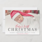 pret script 1st kerstmis baby bekendmaking aankondiging (Voorkant)