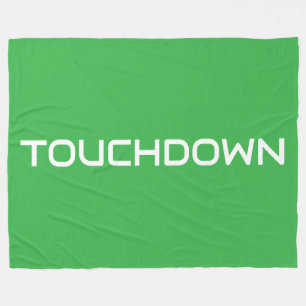 Pret Sportieve TOUCHDOWN Moderne tekst op helder g Fleece Deken