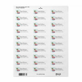 Pret strand Kerstman retouradres Etiket (Full Sheet)