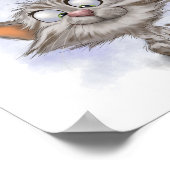 Pret tabby poesje cartoon poster (Hoek)