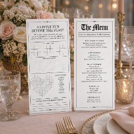 Pret-tig Huwelijksmenu met HuwelijksSpelen Krant Menu