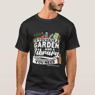 Pret tuin bibliotheek Marcus Cicero citaat T-shirt