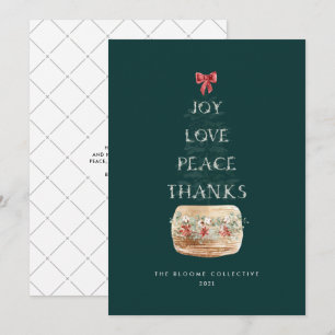 Pret typografie Smaragdgroene Zilveren Kerstboom Feestdagenkaart