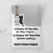 Pret, verjaardagsgroet voor een vriend, witte kaart (Binnen)