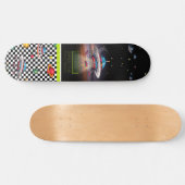 Pret Vliegende Schotel Met Planeten Persoonlijk Skateboard (Horizontaal)