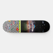 Pret Vliegende Schotel Met Planeten Persoonlijk Skateboard (Horizontaal)