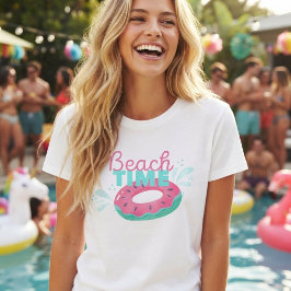 Pret watermeloen donut vlot “Strandtijd” T-shirt