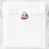 Pret Zilveren Abstracte Decal Ontwerp Vierkante Sticker (Tas)
