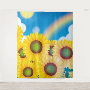 Pret Zonnebloem Foto Achtergrond Tapijt Wandkleed