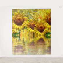 Pret zonnebloem foto achtergrond tapijt