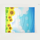 Pret Zonnebloem Foto Achtergrond Tapijt Wandkleed (Voorkant (horizontaal))