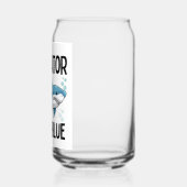 pretator in blue , shark, cartoon style blikvorm glas (Links)