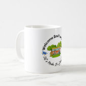 Pretbeker voor leuk schoolbusritje koffiemok (Voorkant links)