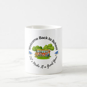Pretbeker voor leuk schoolbusritje koffiemok
