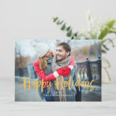 Pretbogen vrolijke feestdagen foto feestdagenkaart (Staand voorkant)