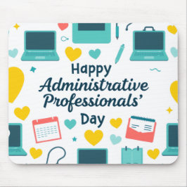 Pretbureau-icoon administratieve dag patroon muismat