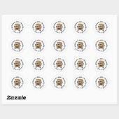 Pretbussticker voor kinderen ronde sticker (Vel)