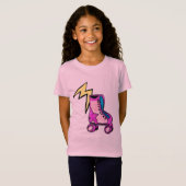 PreTeen Girl's Retro Rollerskate Shirt (Voorkant volledig)