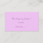 Pretemps Visitekaartje (Achterkant)