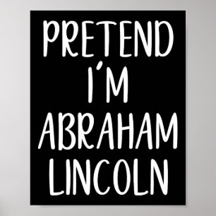 Pretend Abraham Abe Lincoln kostuum Halloween Simp Poster