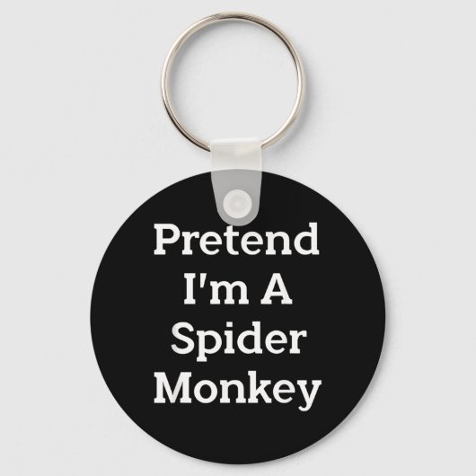 Pretend Een Spinnenaap Kostuum Grappig Halloween Sleutelhanger (Voorkant)