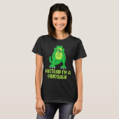 Pretend I’m A Dinosaur Costume Lazy Halloween  T-shirt (Voorkant volledig)
