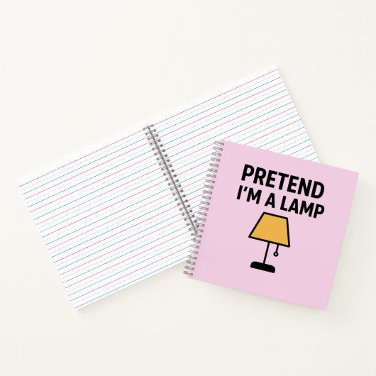 Pretend I’m A Lamp Funny Lamp Notebook Notitieboek (Binnen)