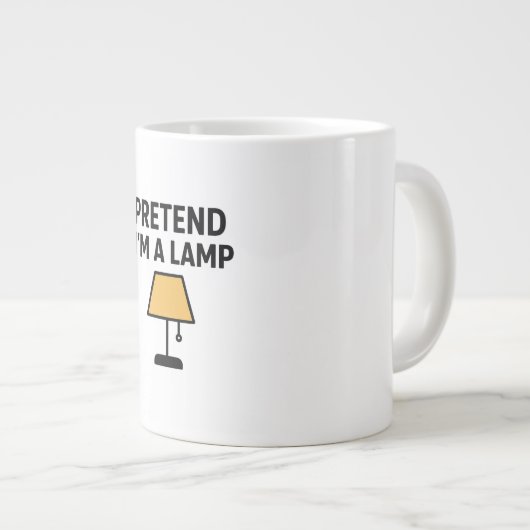 Pretend I’m A Lamp Illustrated Coffee Mug Grote Koffiekop (Voorkant rechts)