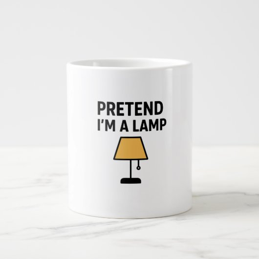 Pretend I’m A Lamp Illustrated Coffee Mug Grote Koffiekop (Voorkant)