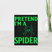 Pretend I’m A Sder Shirt, Funny Halloween Skeleton Kaart (Voorkant)