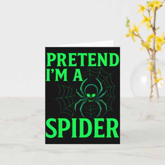 Pretend I’m A Sder Shirt, Funny Halloween Skeleton Kaart (Gele Bloem)