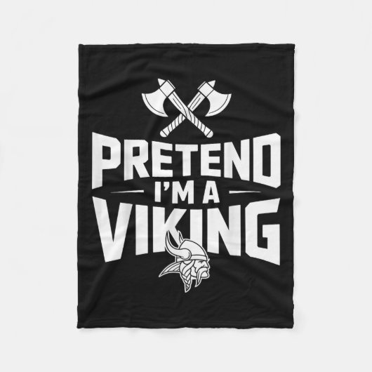 Pretend I’m A Viking Halloween Costume  Fleece Deken (Voorkant)