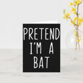 Pretend I'm A Bat Costume Halloween Funny Lazy Adu Kaart (Gele Bloem)