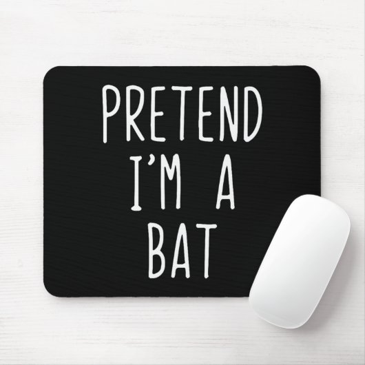 Pretend I'm A Bat Costume Halloween Funny Lazy Adu Muismat (Met muis)