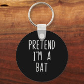 Pretend I'm A Bat Costume Halloween Funny Lazy Adu Sleutelhanger (Voorkant)