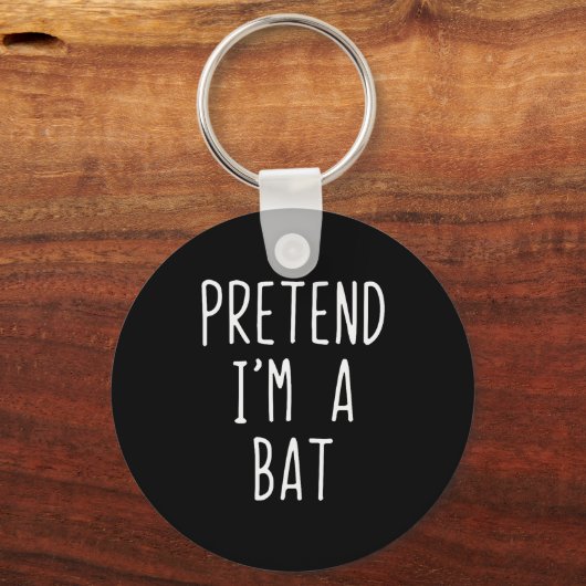 Pretend I'm A Bat Costume Halloween Funny Lazy Adu Sleutelhanger (Voorkant)