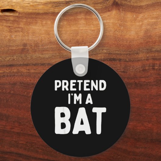Pretend I'm A Bat Funny Lazy Easy Halloween Costum Sleutelhanger (Voorkant)