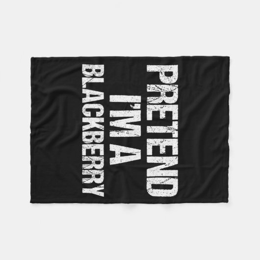 Pretend I'm A Blackberry Funny Lazy Halloween Cost Fleece Deken (Voorkant (Horizontaal))
