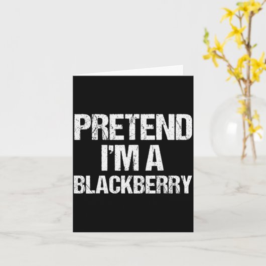 Pretend I'm A Blackberry Funny Lazy Halloween Cost Kaart (Gele Bloem)
