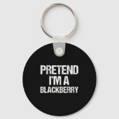 Pretend I'm A Blackberry Funny Lazy Halloween Cost Sleutelhanger (Voorkant)
