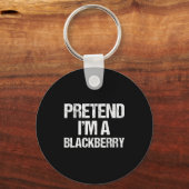Pretend I'm A Blackberry Funny Lazy Halloween Cost Sleutelhanger (Voorkant)