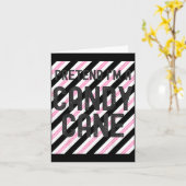 Pretend I'm A Candy Cane Christmas Pajama Hallowee Kaart (Gele Bloem)