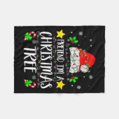 Pretend I'm A Christmas Tree Funny Christmas Costu Fleece Deken (Voorkant (Horizontaal))