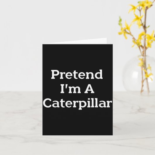 Pretend I'm A Costume Funny Halloween Party Lazy  Kaart (Gele Bloem)