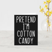 Pretend I'm A Cotton Candy Costume Halloween Lazy  Kaart (Gele Bloem)